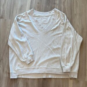 Aerie Cream V-Neck Sweater
